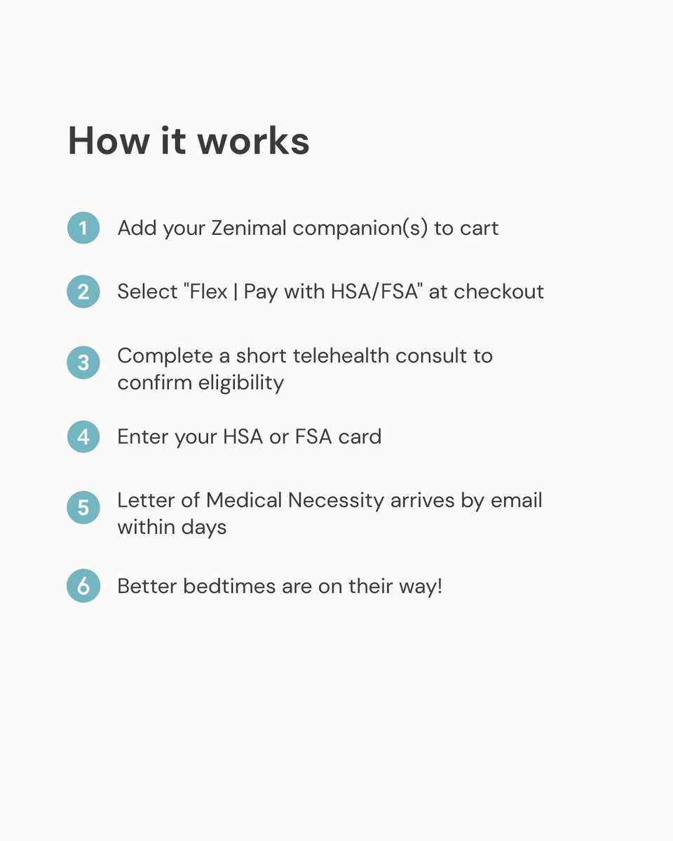 TheZenimal's tweet photo. Your Zenimal is eligible for purchase with HSA and FSA funds through our partnership with Flex.

This is your chance to make the most out of your benefits and invest in your and your family’s sleep.

Shop link in bio. ⏾

#hsa #fsa #sleephealth #kidssleep #bettersleep https://t.co/BEM3YoKmaT
