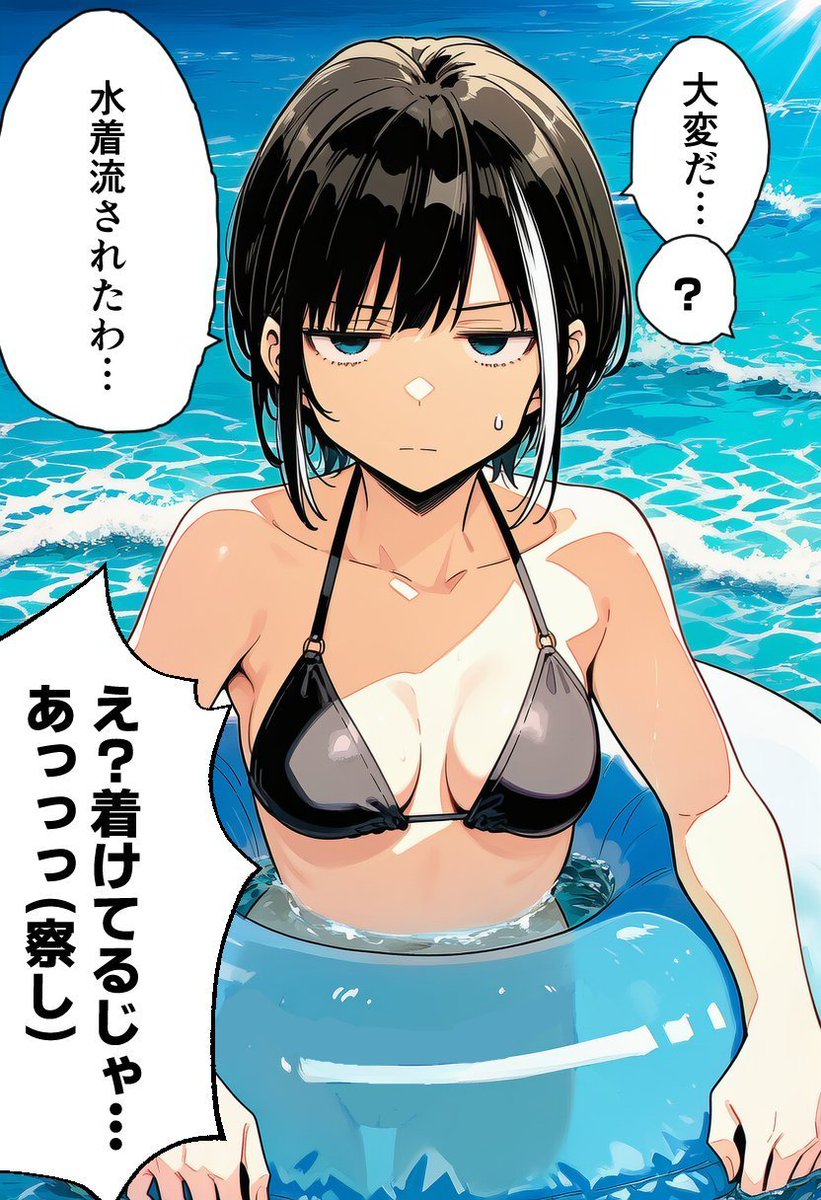 NnnNnnxgxg's tweet photo. 波に水着流された思い出
（1/8） SFW https://t.co/9P3ThCbVCz