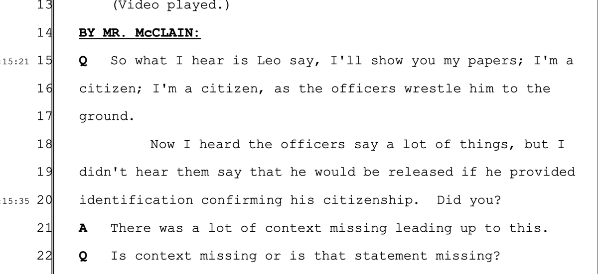David_J_Bier's tweet photo. I don't know how much legal relevance it has but it's absolutely painful to watch his attorney walk through the ICE supervisor through all the lies in the ICE agents' statements WITH VIDEO. https://t.co/xuN5YsMG5W