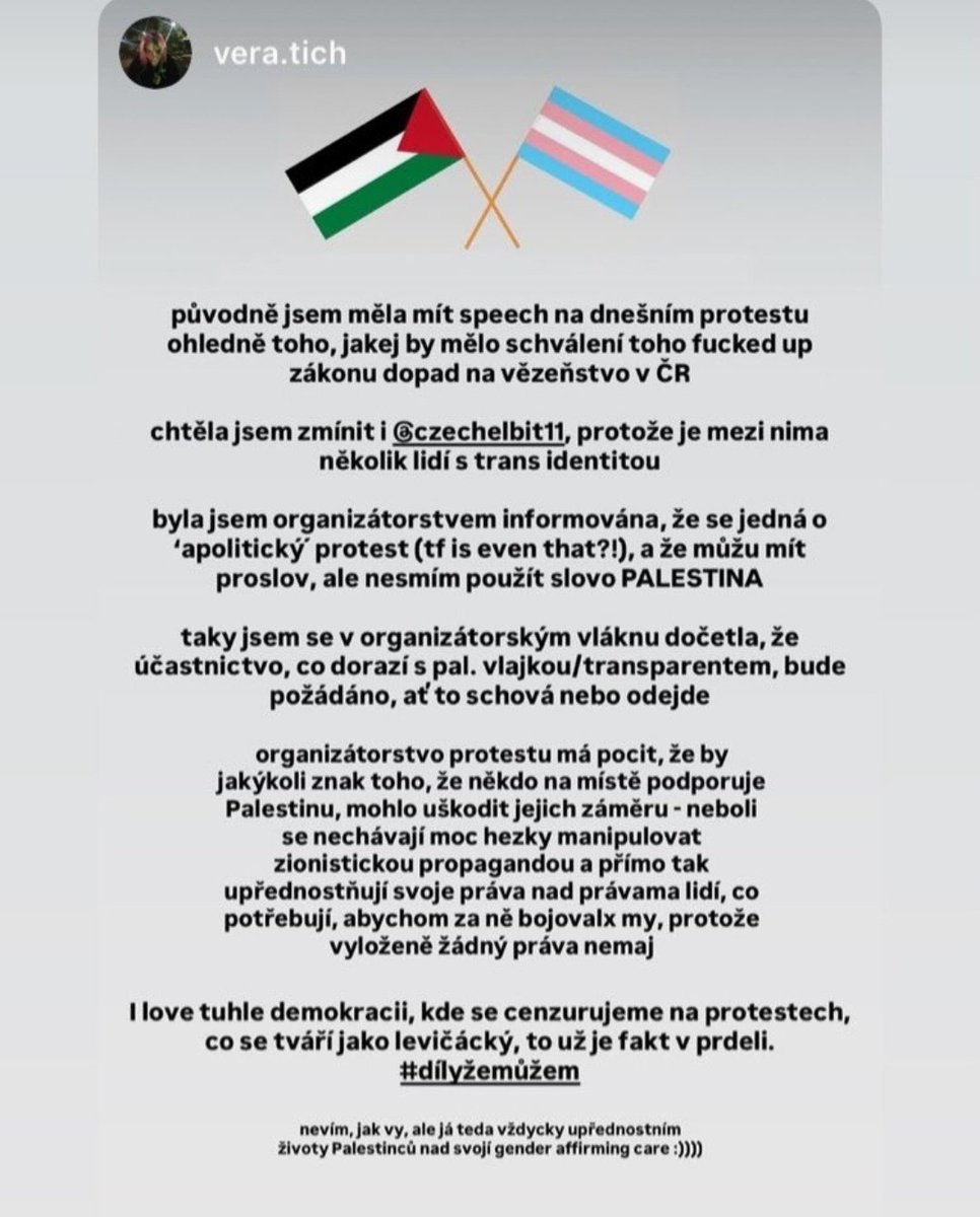 hayakacz's tweet photo. jestli ten zákon neprošel i díky tomu, že si palestinské děcka jednou nestihli ukrást téma či demonstraci pro sebe a celou ji tím pošpinit, zbytečně poštvávat proti nerozhodné, tak doufám, že už se cïs aktiviti nepotřebuje lékařskou péči okolo své identity nebudou zapojovat https://t.co/IQoVrS1loO