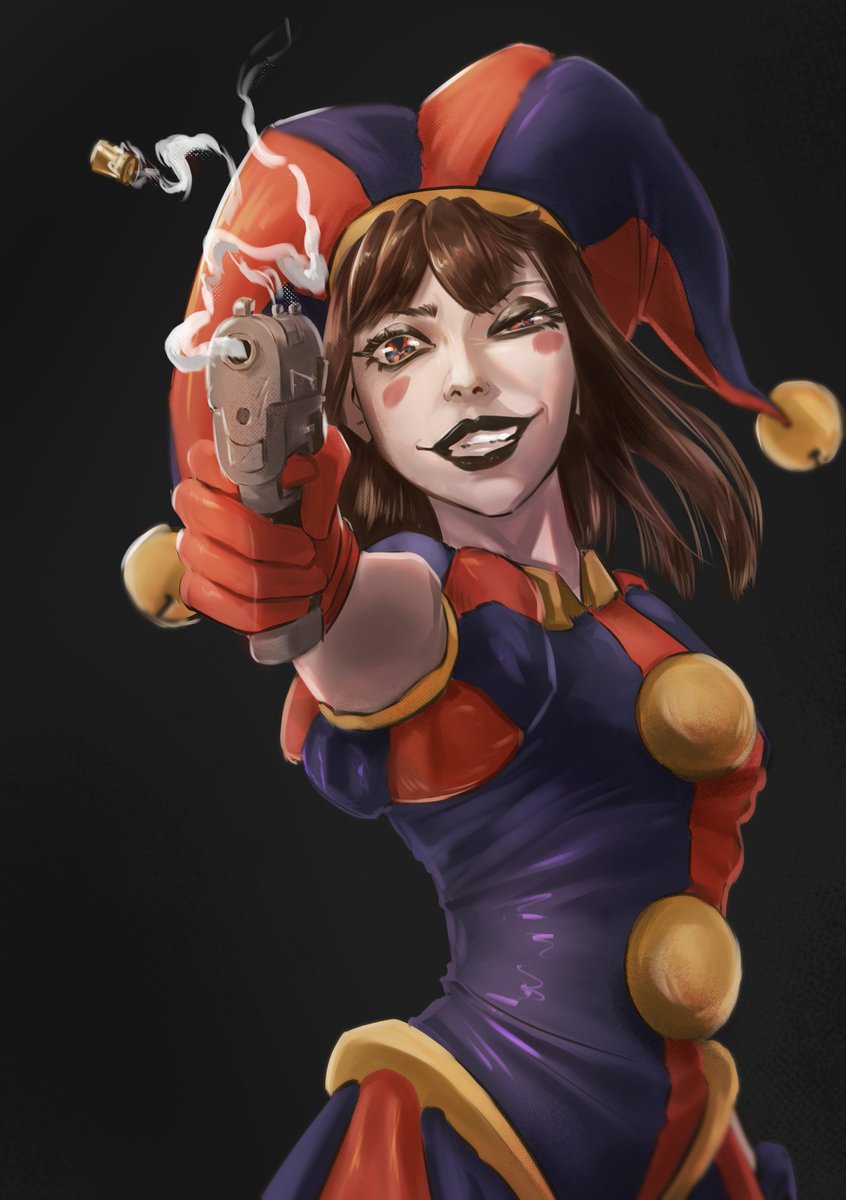 postblisss's tweet photo. It’s that girl from Fortnite!! 🗿
Had to give gunslinger Pomni a go 😮‍💨
Put off the show for the longest time and finally got around to watching it, was missing out big time.
#pomni #theamazingdigitalcircus #fanart #digitalart https://t.co/kbYzkMNVwT