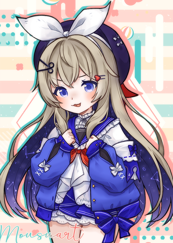 MousuArt's tweet photo. I just noticed I forgot the patterns in her hair ribbon 😭

#shiillustration https://t.co/mf7ovp4Gi4