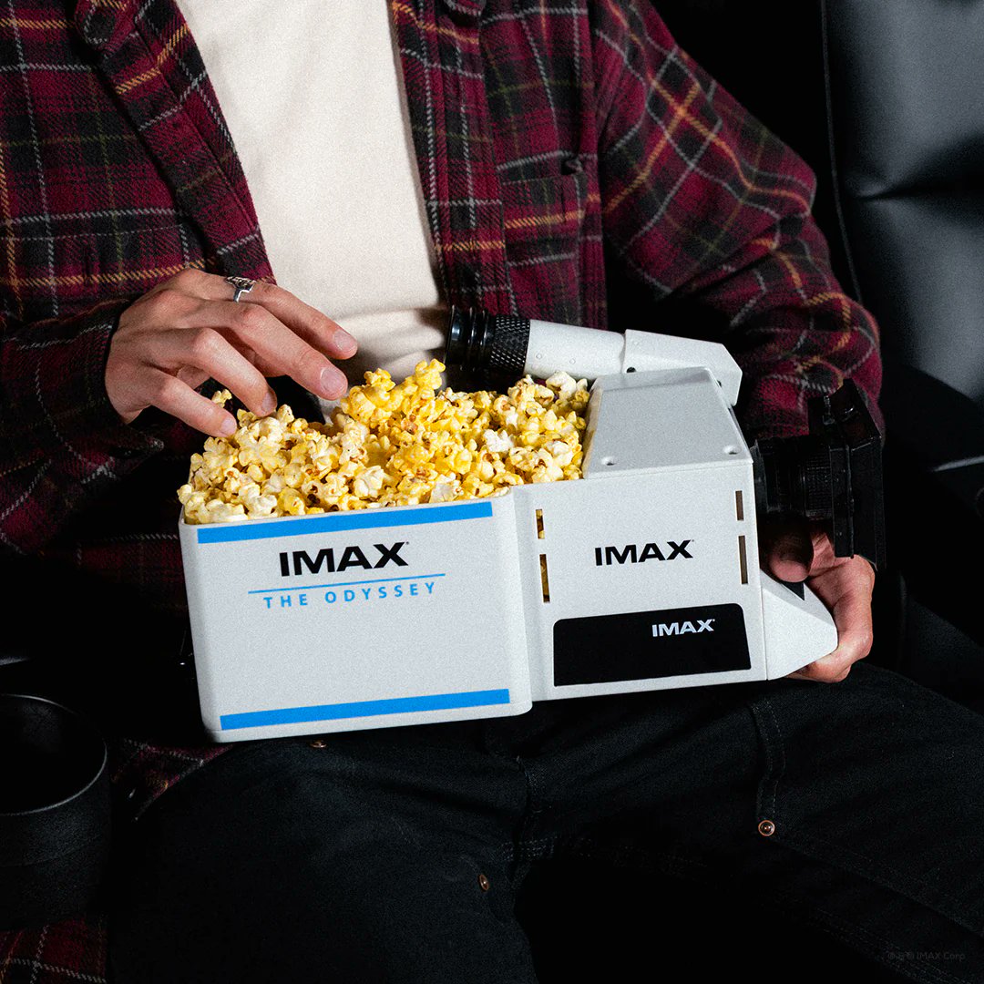 VHSDVDBLURAY4K's tweet photo. If you missed out don’t worry The IMAX Camera popcorn bucket will be available at theaters https://t.co/vScitramxc