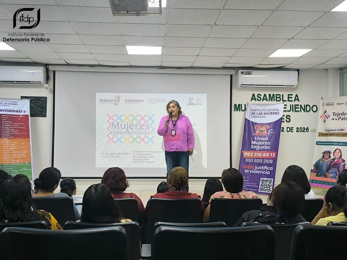 IFDP_Tabasco's tweet photo. Participación institucional en conferencia organizada por el IEM Tabasco. La Delegación Tabasco del IFDP participó en la conferencia organizada por el Instituto Estatal de las Mujeres (IEM Tabasco), un espacio de reflexión y diálogo orientado al fortalecimiento de la igualdad, https://t.co/sgITf6tWzm