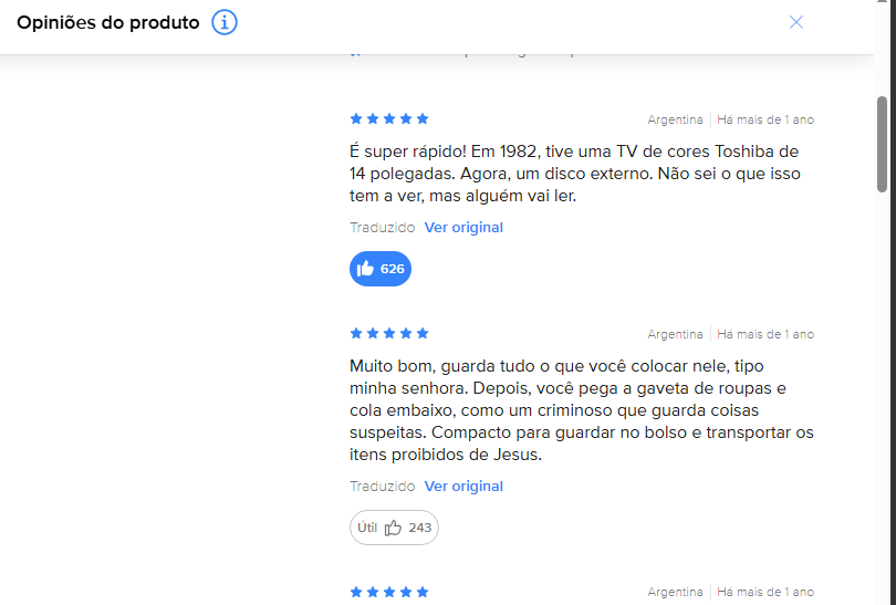 Marcos_Batata's tweet photo. To viciado em ler avaliações de produtos no @MercadoLivre . Acho cada coisa engraçada...kkkkkkk https://t.co/qs9GGsrrTD
