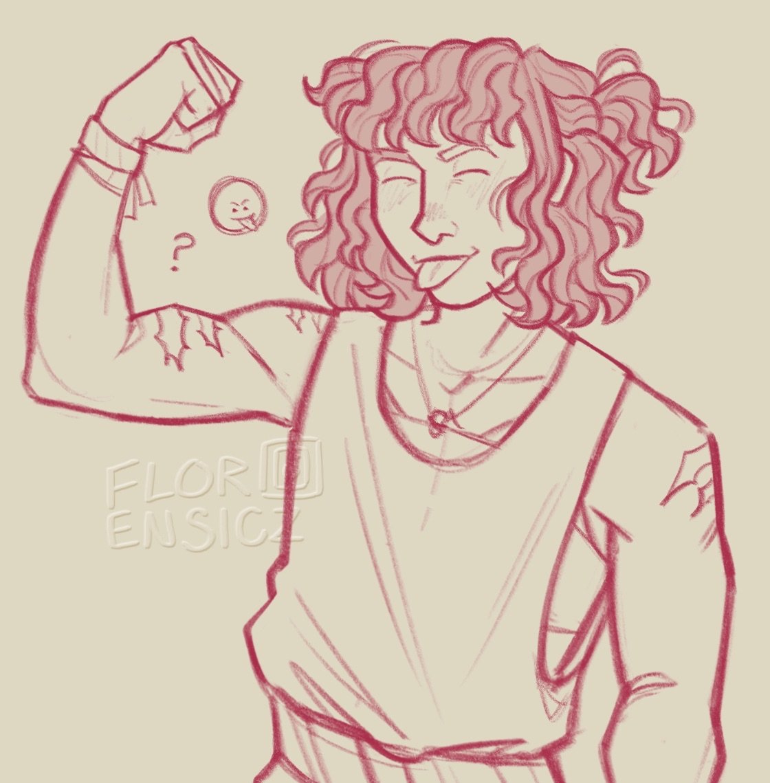 florensicz's tweet photo. curly haired kristen applebees doodle be upon ye https://t.co/r8pQXkVMeR