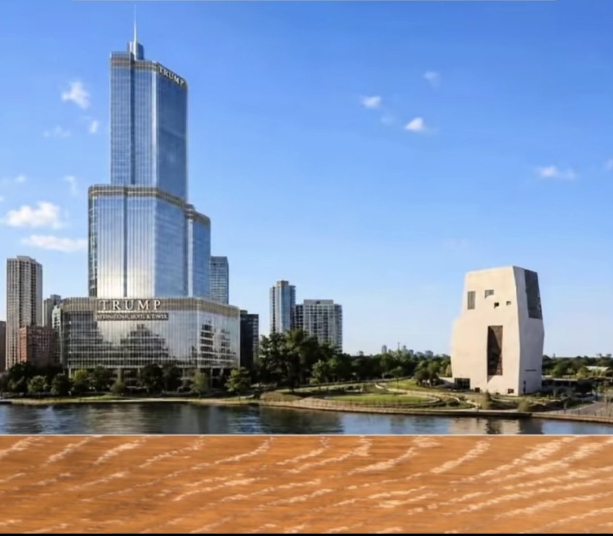 RealFletch17's tweet photo. Both buildings cost 
$847,000,000
Both are in Chicago
Trump built one
Obama built the other https://t.co/LK2GzfQTwl
