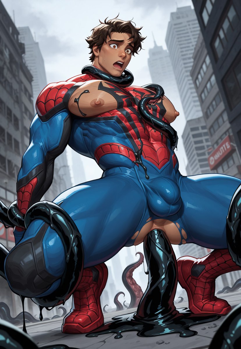gayafgramsci's tweet photo. Spider-man - Marvel Rivals  #AIart #AI #AIイラスト #NSFW #Yaoi #Gayporn #R18 #MarvelRivals #Spiderman https://t.co/hJFX71oY1W