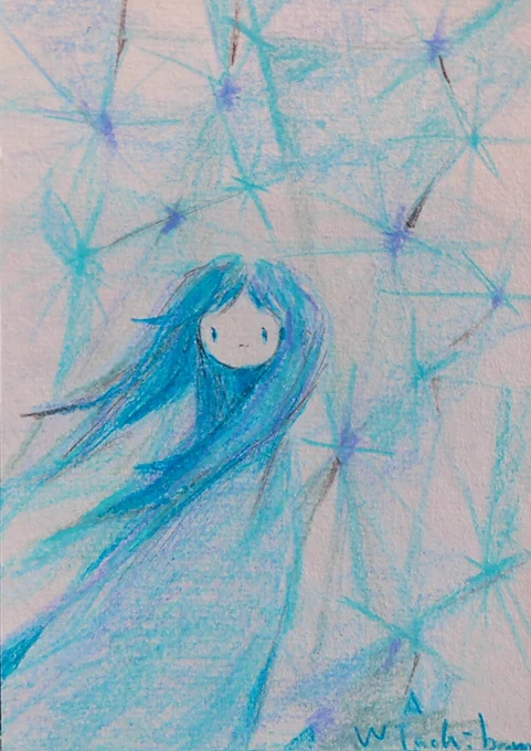 青のポストカード #イラスト #ポストカード 去年からあおや和紙工房の青のポストカード展に何枚か出しています 今年も参加したいなと何枚か描いていました