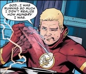 ThereInAFIash's tweet photo. - “Sorry.. Too soon? I was kinda dead for that bit so..” 

“Still, my point stands, come sit man, they’ve got good chicken today, we can’t let it go to waste. 

Rest your mind and your behind o’ weary space cop, talk to me..” 

#EquationCrisis https://t.co/mJT4JErOuc