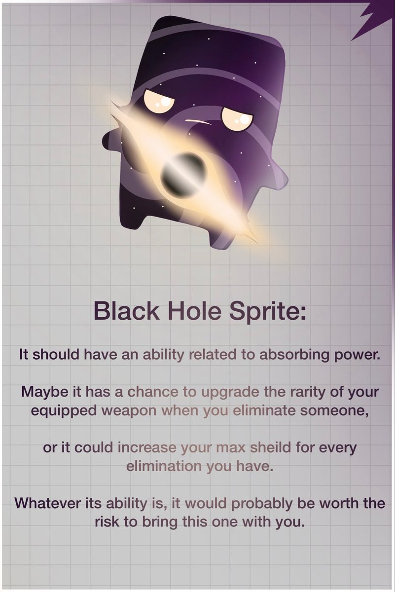 NarrowFreedom's tweet photo. Hey @Fortnite, check out this #DesignASprite! These are the Velocity and Black hole sprites (Made by my son).

One speeds you up and slows enemies down, and the other makes you stronger with every elimination! https://t.co/MMG2LXTrE9