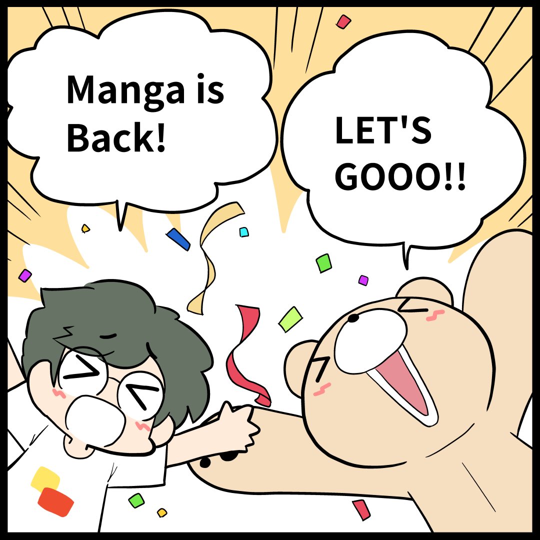 junpeizaki's tweet photo. I’ll be posting short Manga again every week!
Mostly covering funny behind the scenes stories that I don’t usually make a full video about. 
Leave a comment if you have any behind the scenes questions that I could maybe answer in a manga ✨
-
Story by Me
Art by Twitter/X - @kamicat6