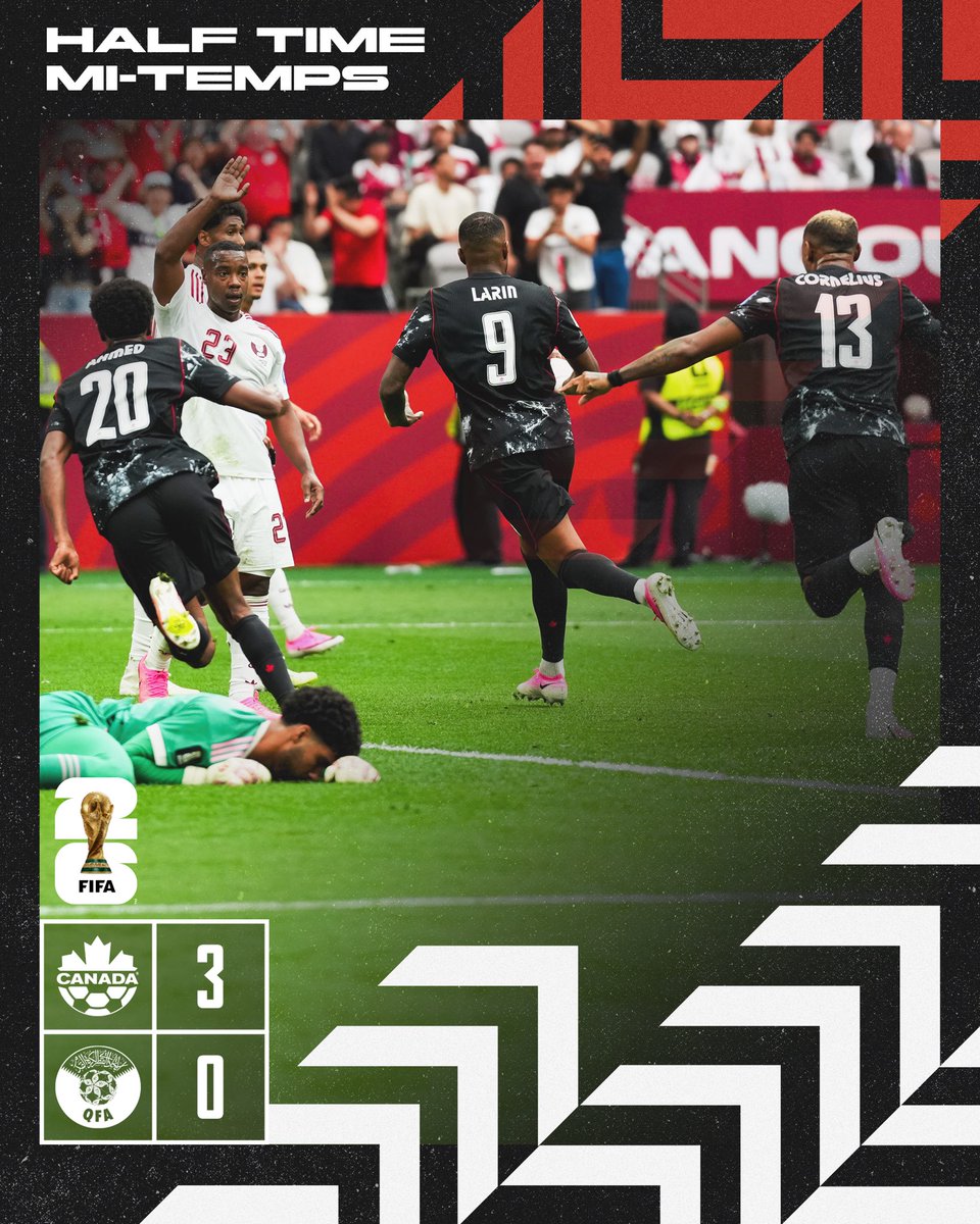 CANMNT_Official's tweet photo. Job finished? Job’s not finished.

45 minutes to go in Vancouver!

🇨🇦 🇶🇦 
#CANMNT https://t.co/44oXBJYSkx