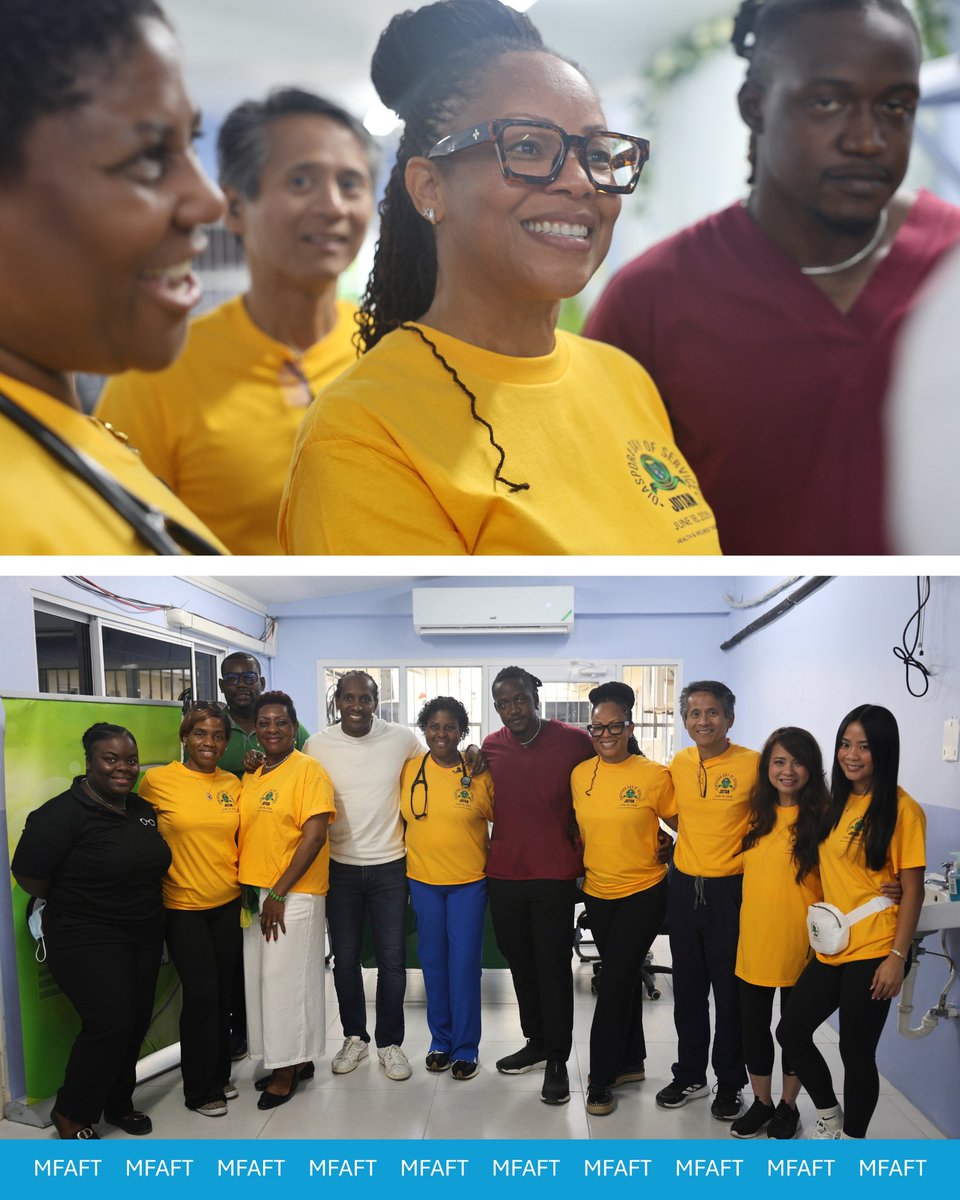 mfaftja's tweet photo. State Minister in the Ministry of Foreign Affairs and Foreign Trade, the Honourable @terrelonge2016, joined volunteers and delegates at the community project sites, lending hands-on support and engaging residents, educators, healthcare workers and members of the Diaspora taking part in the day’s activities.

The initiative also reflects the Conference’s focus on practical partnership, demonstrating how Jamaicans at home and abroad can work together in rebuilding a more resilient Jamaica.

2/2