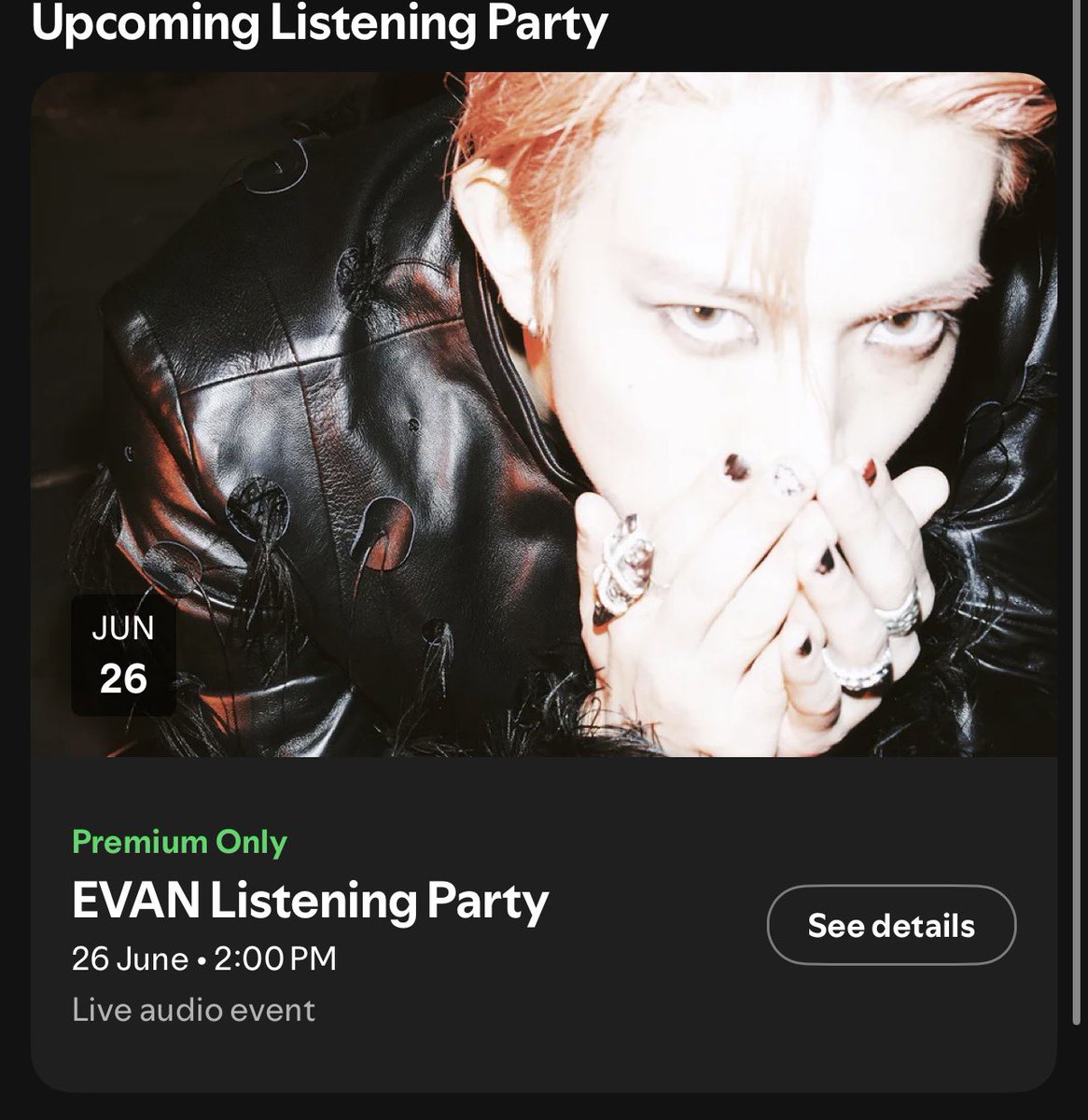 heeseungggiiee's tweet photo. EVAN spotify page is here! there’s also an upcoming listening party on 26 June! 

https://t.co/5UmeuK9nXQ… https://t.co/o12zlp97BW