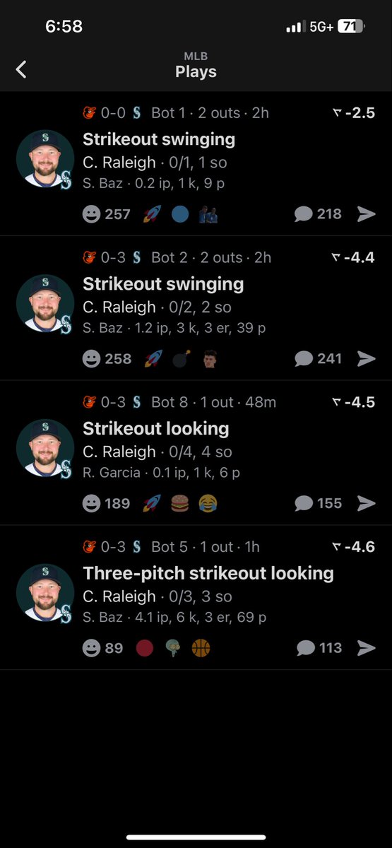 anthony_hitz's tweet photo. What a guy cal Raleigh is 😭🤦🏼‍♂️ send him back down @Mariners he ain’t ready https://t.co/Z8jalkQvGr
