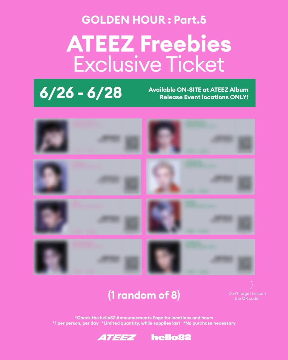 hello82official's tweet photo. ATINY, are you ready to party with ATEEZ? 💃
Get rid of the Toxins in your life with a Special Playlist Exclusive and Freebie Tickets at the ATEEZ Album Release Events!

Find an Album Release Event near you ⬇️
🔗 https://t.co/xi6ewQAKmU

@ATEEZofficial
#ATEEZ #에이티즈 #GOLDENHOUR #GOLDENHOUR_Part5 #BAD