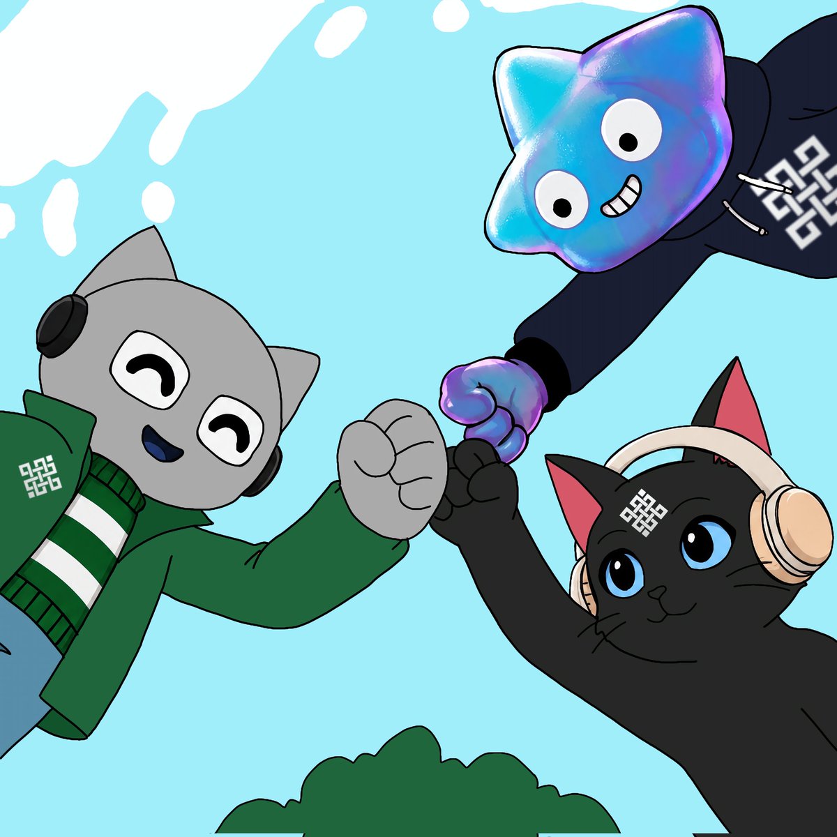 RitualistAman's tweet photo. Three mascots in one frame.
One community behind them.
Big energy. Bigger plans.
Stay tuned 👀🔥
@ritualnet @0xploplo @Initiatenft_ 
@joshsimenhoff @El__khalil @Jez_Cryptoz @0xMadScientist @dunken9718 @cryptooflashh https://t.co/rWfpFWnyDJ