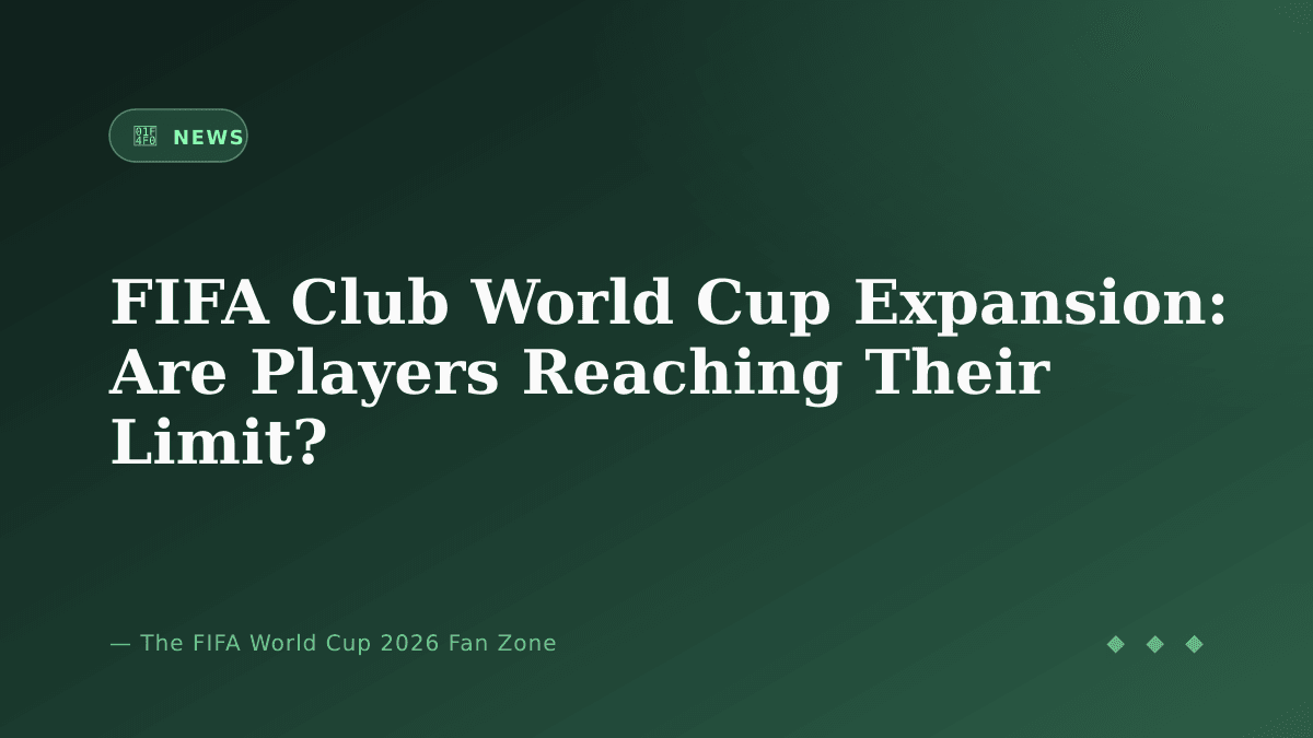 Akkusuits's tweet photo. FIFA Club World Cup Expansion: Are Players Reaching Their Limit?

Big changes are coming to global football, especially with the new FIFA Club World Cup. If you follow FIFA news, you have probably heard whispers about this. This tournament, se...

https://t.co/GghF1KjXT6 https://t.co/gsumzMPYCf