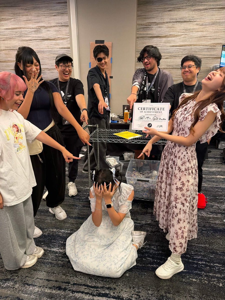 dfmsae's tweet photo. I lost at the warehouse game and everyone laughed at me 😭 #phasecon2026 https://t.co/k5zvw04nod