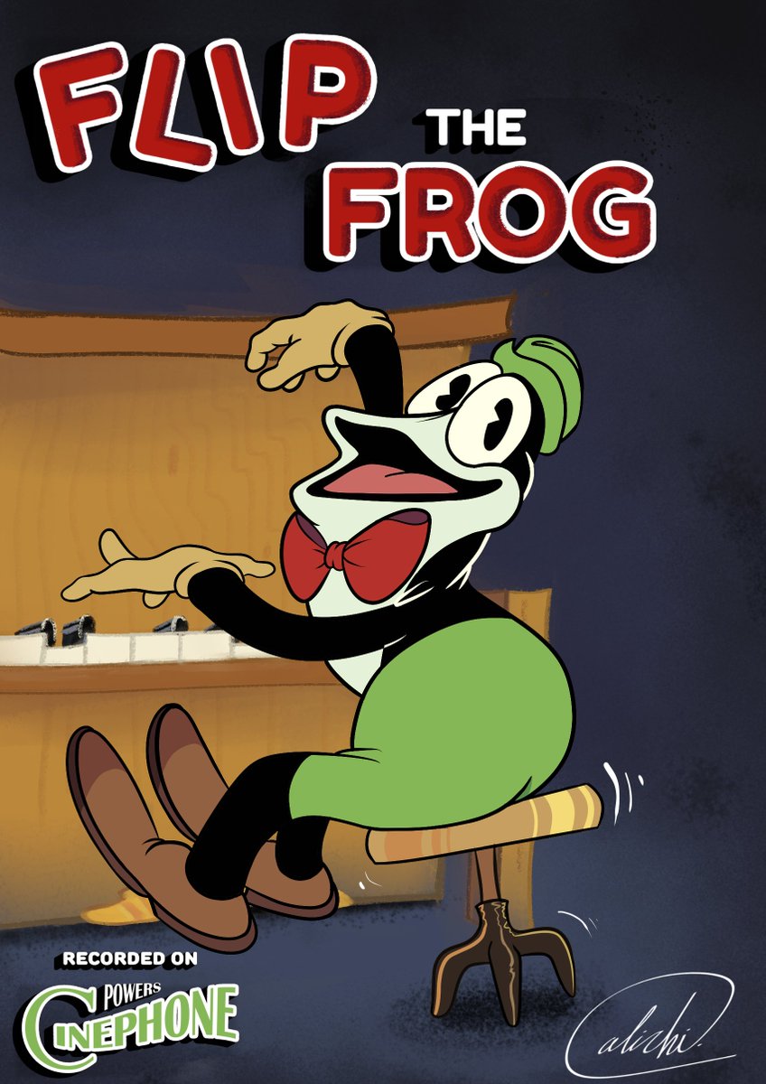 IDKA_V's tweet photo. I loved Flip the Frog when I was younger.

I wanted to force myself to make a drawing without any fancy shading or highlights. Only pure flat colours. Because I haven't made anything with flat colours since I was like 13.

#cartoonart #digital_art #Rubberhose https://t.co/C31aTVMa5E