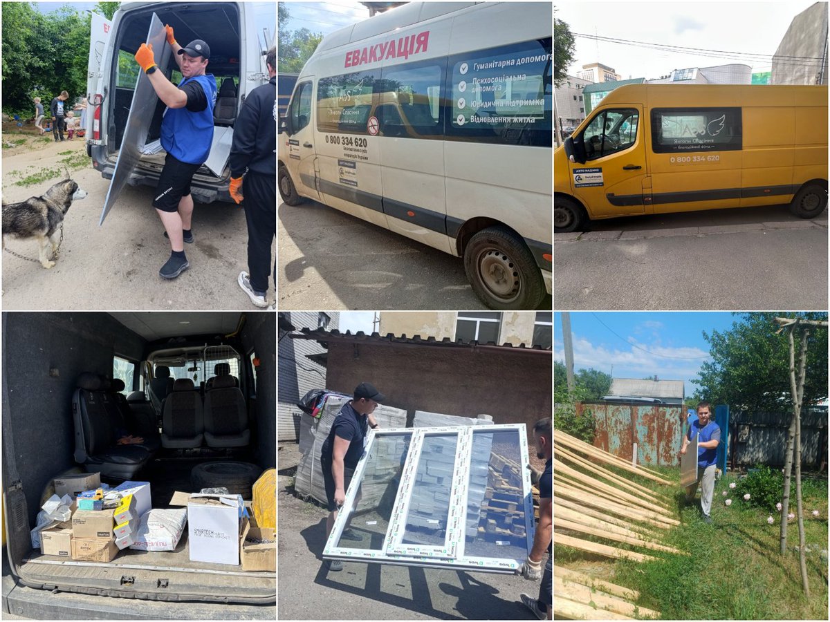 HelpPeopleUA's tweet photo. Together with Angels of Salvation, we continued delivering construction materials and windows across the Kharkiv region this week.

Both of our Renault Master vehicles remained active, reaching communities affected by the war and supporting rebuilding efforts.❤️🇺🇦 https://t.co/ZSUMrvJxKH