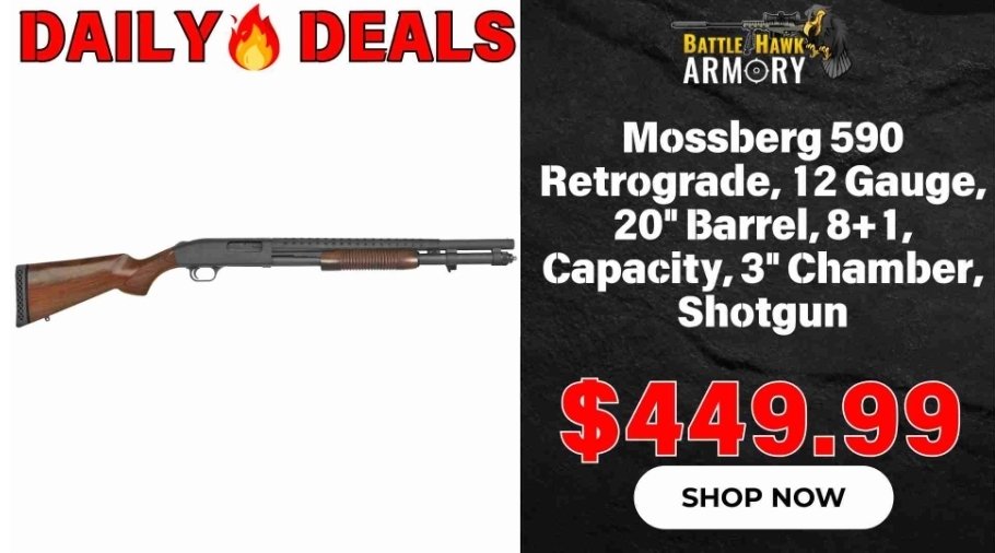 AKballistics's tweet photo. โญ๏ธ๐ฅโก๏ธ https://t.co/60f8SceW3u
Mossberg Retrograde 590A1 8+1 12gauge Shotgun just $449.99 at BHA.
Affiliate Link โญ๏ธ๐ฅ
#2AShallNotBeInfringed #guns #12gauge #12ga #Shotgun #GunDeals @BattleHawkArmor https://t.co/Ne4dc5Mq2p