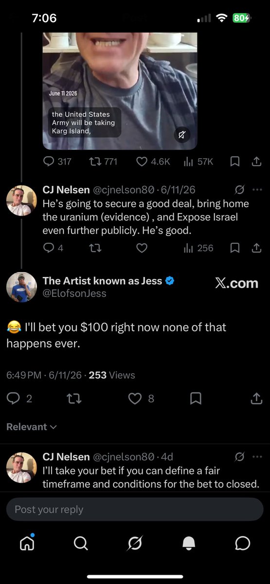 cjnelson80's tweet photo. @ElofsonJess You owe me $100 bucks bud. A bet is a bet. I took it proudly. Dm me if you wanna safe face and pay up like a man of his word. 🤣🤣🤣😂. Love your shit dude. But a bet is a bet. https://t.co/vykHRTErJS