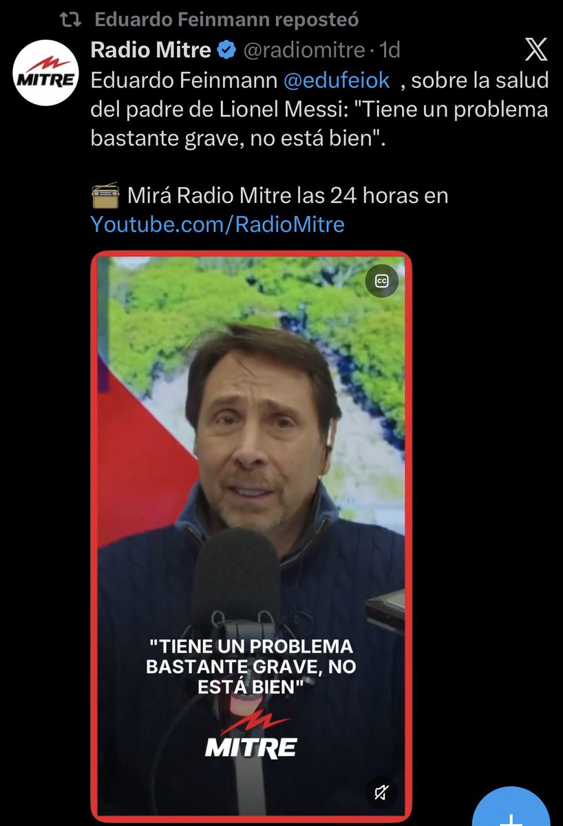______nicki's tweet photo. El mismo tipo que ayer se apuró a dar la primicia de algo que Messi no quiso comentar porque dijo que era personal, hoy se hace el ofendido por lo de Luzu. Si no fuera por la basura de Feinmann, nadie se hubiera enterado de que Jorge Messi estaba mal https://t.co/bjMqtf0jMC