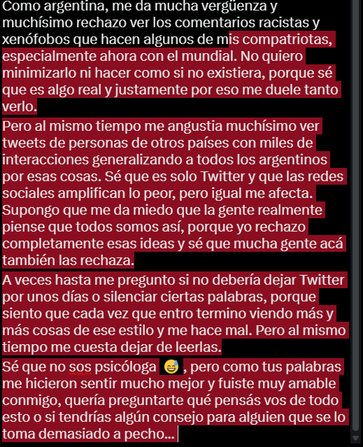 muchelrm's tweet photo. @official_yapper Hola de nuevo! Perdón por molestarte otra vez. La verdad es que tus palabras me tranquilizaron muchísimo y por eso me animé a preguntarte algo más personal... https://t.co/RcS0oxZtqM