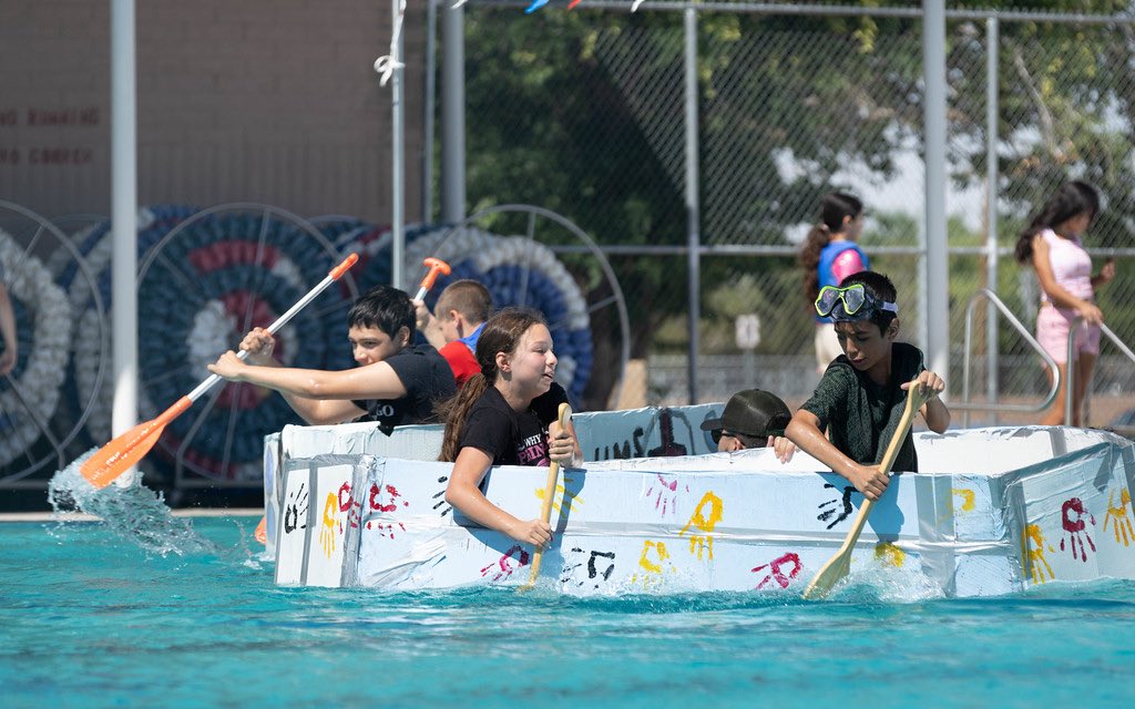 ClintISD's tweet photo. Our ACE Summer Program made a splash with an exciting Cardboard Boat Challenge that brought STEM learning to life! Middle school students designed, built, and raced their own cardboard boats, putting their engineering, science, math, creativity, and teamwork skills to the test. The event was filled with laughter, friendly competition, and unforgettable moments as students competed for awards recognizing race winners, outstanding creativity, and the always-popular "Titanic Award."

To make the day even more memorable, our Child Nutrition Services treated students to a delicious barbecue lunch featuring hamburgers, chips, fruit, and drinks. After the races, students enjoyed time swimming before heading back to campus. It was an amazing day of learning, fun, and celebration as we wrapped up another successful Texas ACE summer program!

Full Gallery:
https://t.co/2hP9hlw0UM

#WeAreClintISD
#TogetherWeBuildTomorrow