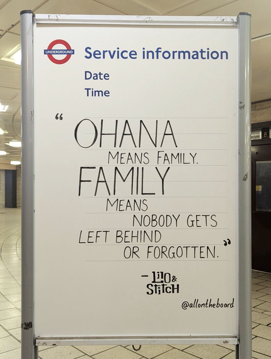 allontheboard's tweet photo. Ohana means family. Family means nobody gets left behind or forgotten. - Lilo &amp; Stitch https://t.co/NK83EGwUZq