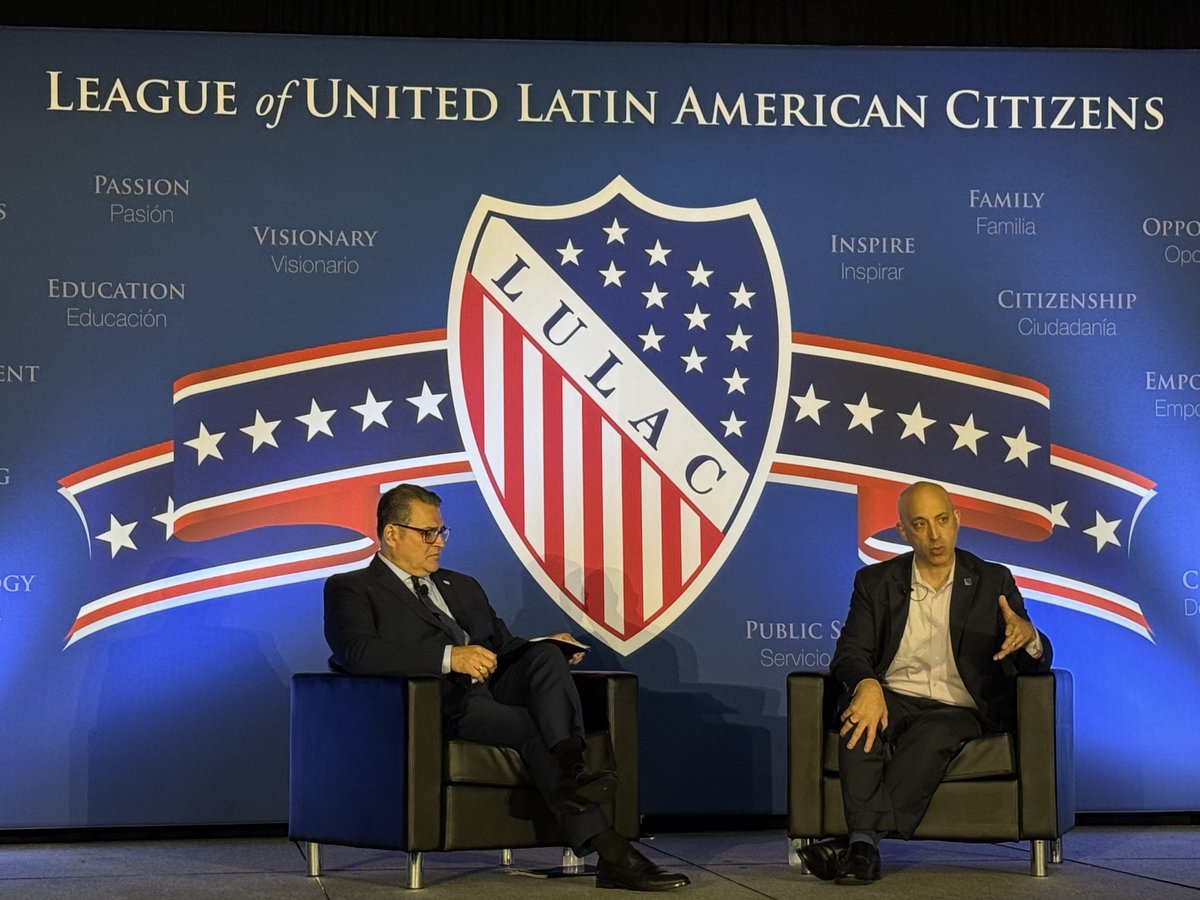 JGreenblattADL's tweet photo. Big news at the @LULAC National Convention. I joined LULAC CEO Juan Proaño on stage today to announce a new partnership to track, report on and disrupt anti-Latino hate. Fighting antisemitism and anti-Latino hate must go hand in hand, because hate against any community is a threat to every community. https://t.co/Btvh4fOUwi
