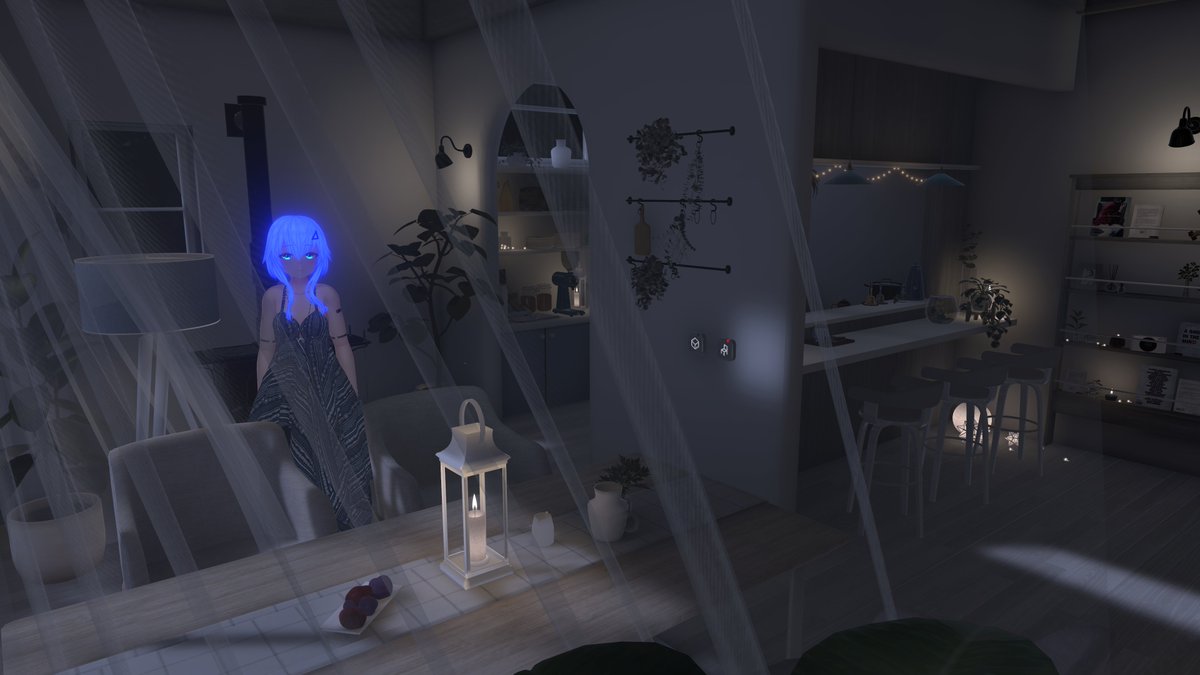 ksku5247799's tweet photo. #VRChat_world紹介
ふむ…リモワの日は就業開始前までコーヒー片手に一人散歩というのがいつもなのですが、今朝はここが刺さったかな。僕はV睡はしないけど、V睡出来る人にも向いてそうです。勿論、ストリームプレイヤーから好きな音楽掛けられます。
world: Glimmer
author: ＊るう＊(@lantana661) https://t.co/JzfDOAHPYo