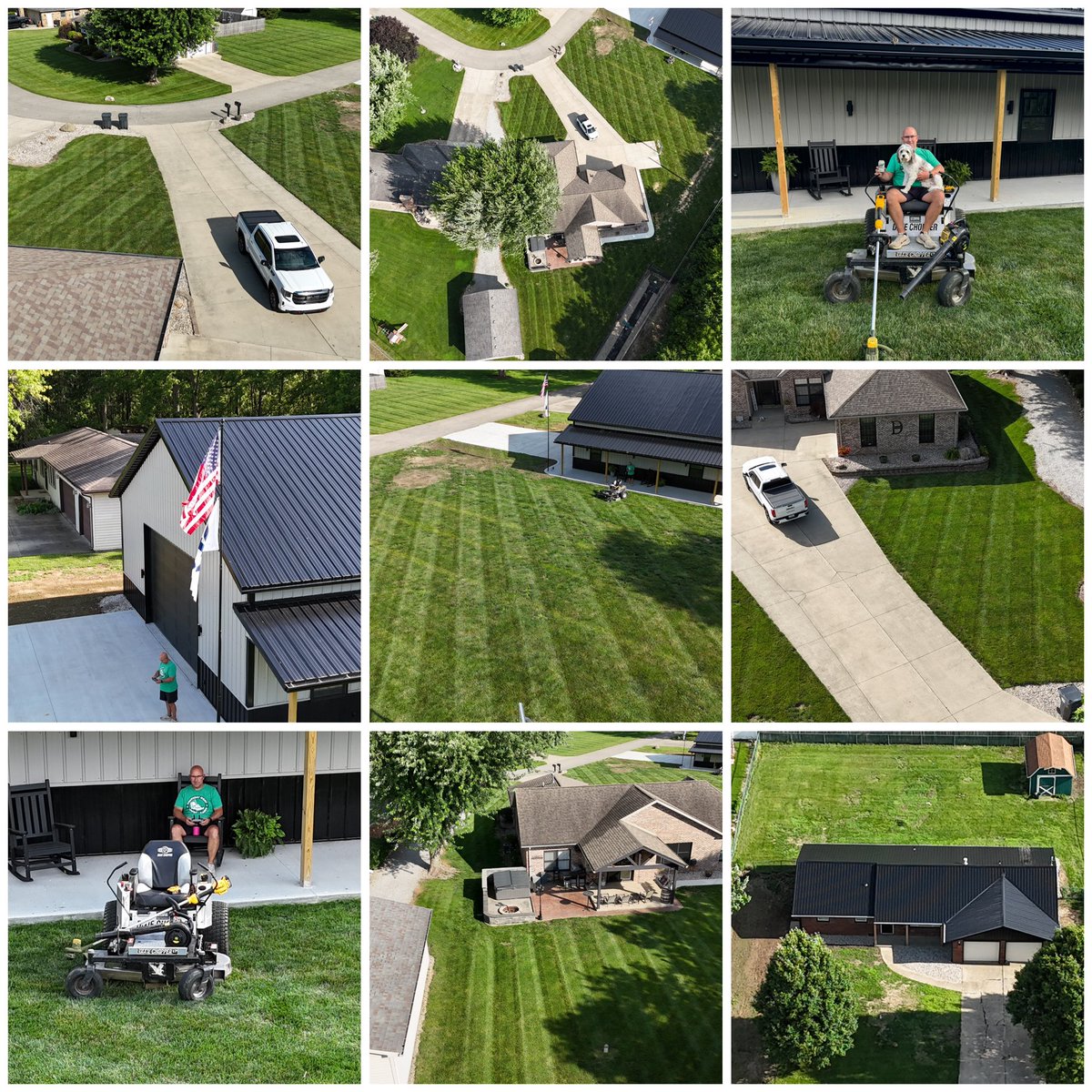 brad_douglas's tweet photo. Thursdays are made for mowing & the @OutKickTNML invites the ⚽️ World to join us!
So,Today we put on a damn clinic in laying stripes! ❤️ to @JohnDeere @DJIGlobal @DEWALTtough & #DixieChopper for their reliability! Big 🍻to @drinkgaragebeer for being the best 🍺 #BusterDaPupper 
🍻⚾️🇺🇸💪 @JoeKinseyexp