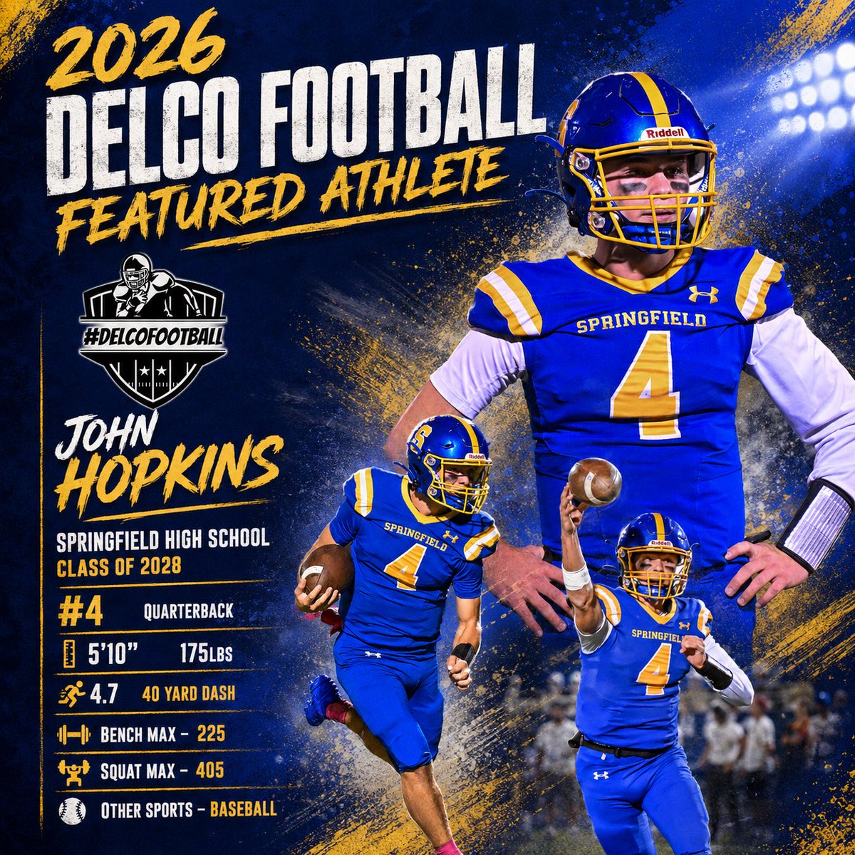 DELCOFootball's tweet photo. The Votes are in 🚨🚨🚨! 
The 2026 #DelcoFootball Season Featured Athletes are… @reesedantzler32 @mylesboone @johnhopkins @Kevinfarley @SpringfieldFB @hs_ridley @APK_Football @Chi_Athletics https://t.co/pIIf3uDULl