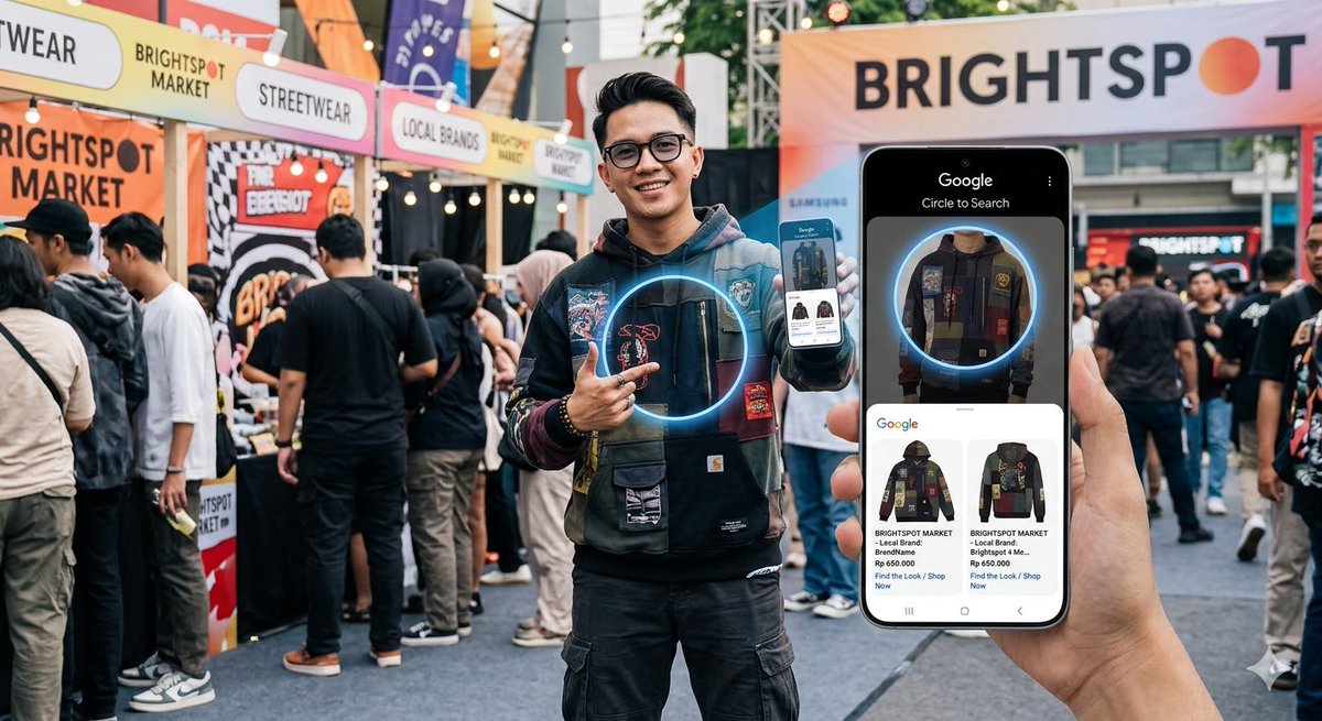 raryafdlh's tweet photo. @samsungID Throwback to Find the Look ala Jejouw at Brightspot. 4 steps #CircletoSearchwithGoogle bisa dapetin detail outfit kece, jadi super easy 😍✨ #CircletoThrowback #GalaxyS26 Series https://t.co/a7fk2phiXn