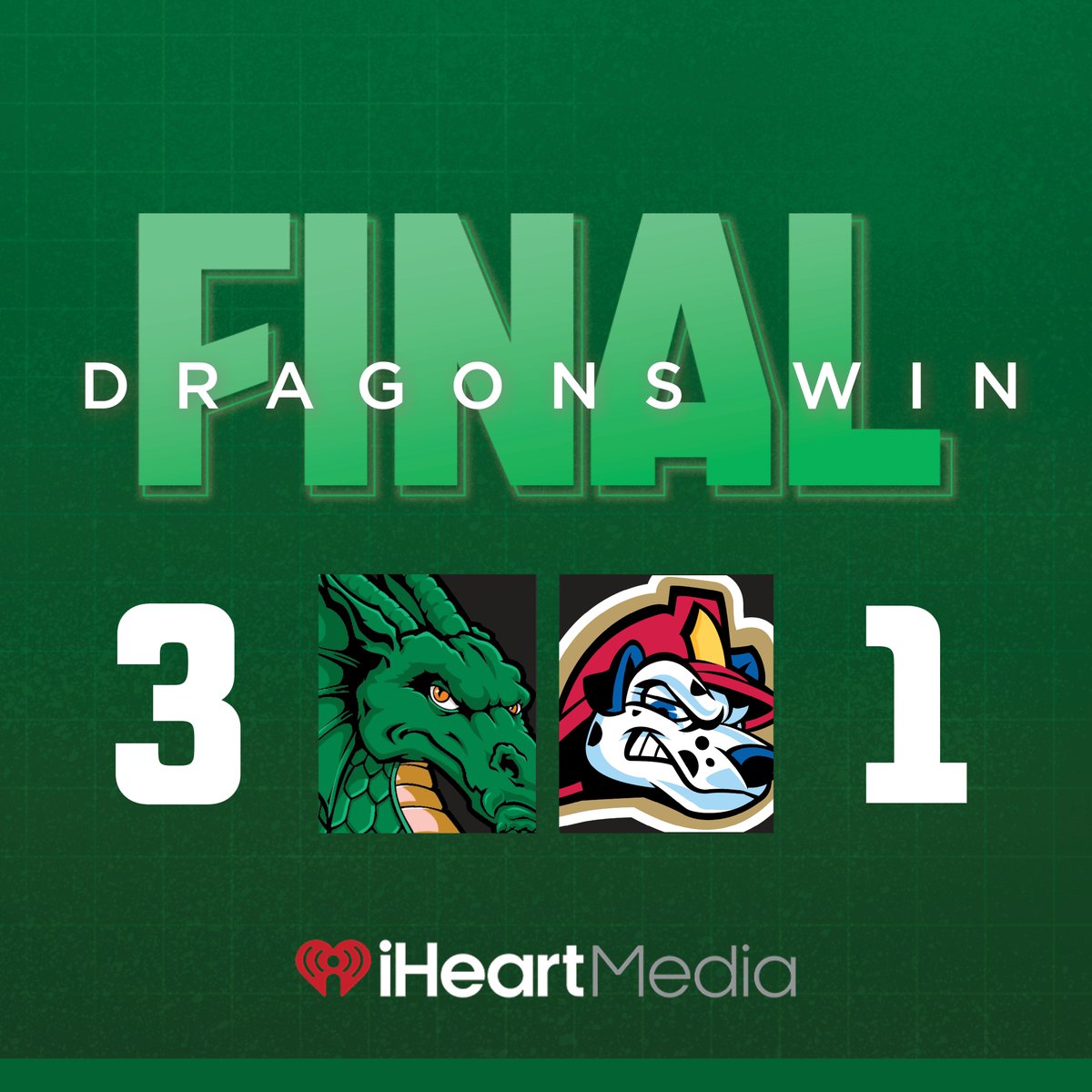 DragonsBaseball's tweet photo. Dragons win the first game of the DH in Peoria, and they also get the Lake County loss in Midland that they needed.  If the Dragons win the second game tonight in Peoria, they will earn their first "First Half" division title since 2007.  Peyton Stovall had a big 2-run homer. https://t.co/R72OPHCfMq