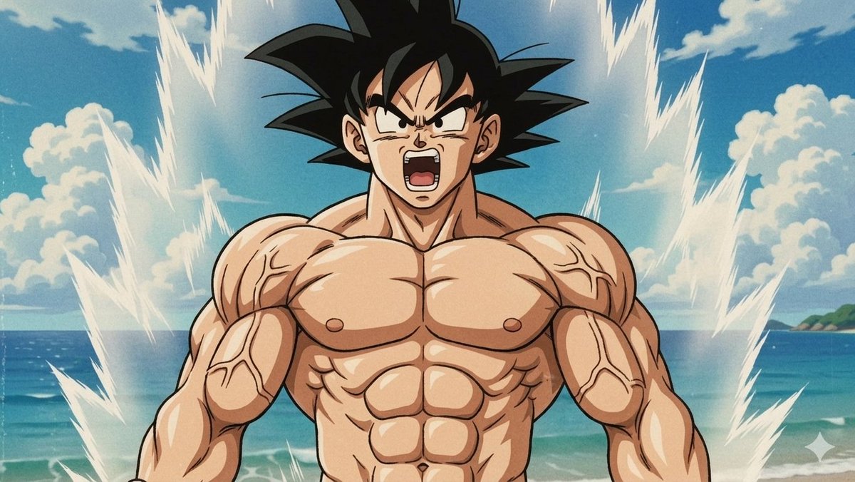 Goku Shirtless tweet media