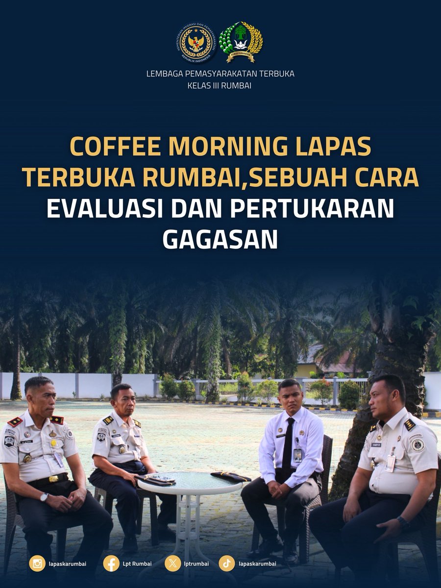 lptrumbai's tweet photo. Coffee Morning Lapas Terbuka Rumbai, Sebuah Cara Evaluasi dan Pertukaran Gagasan https://t.co/akQlFXVDxV