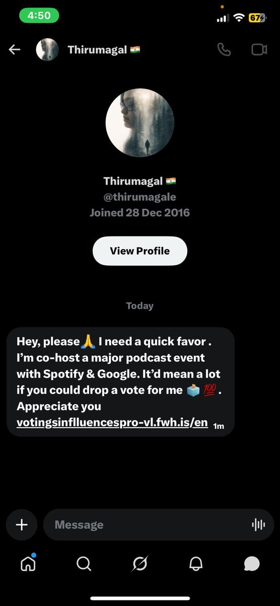 Sasha_for_real's tweet photo. My old account was hacked in March 2026. If any of you are getting such DMs from it please block that account. I tried everything but couldn't  get control of the account and hence had to create a new account.

Please do not click on any link sent from this hacked account 🙏🏽 https://t.co/VKAs6wBwF1