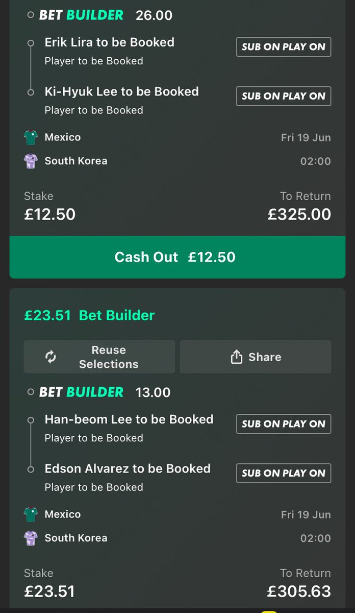 LockCityBets0's tweet photo. 🏆Mexico vs South Korea🏆

Been a horrible last week I do apologise, been a quite unpredictable World Cup so far. 

But I will continue to post on most game (not gonna bother with not great games) 

Thank you for all the amazing support❤️

1U singles 
0.5U doubles
0.25U trebles https://t.co/PDqIxOC60M