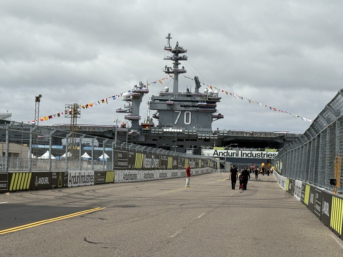 dustinlong's tweet photo. #NASCAR … The view heading into Turn 3 at Naval Base Coronado https://t.co/u8OQuGCFIw
