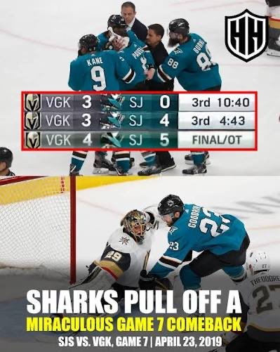 JasonLaser8's tweet photo. #CAN You know what you get when you injure no. 8 right?  Anyone else remember this? SJS, Game 7, after Pavelski (#8) goes down… https://t.co/x9Xa7GAQ9g