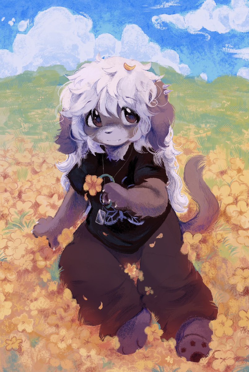 NessieMooo's tweet photo. flower cabbit (comission) https://t.co/olKMkTIJdo
