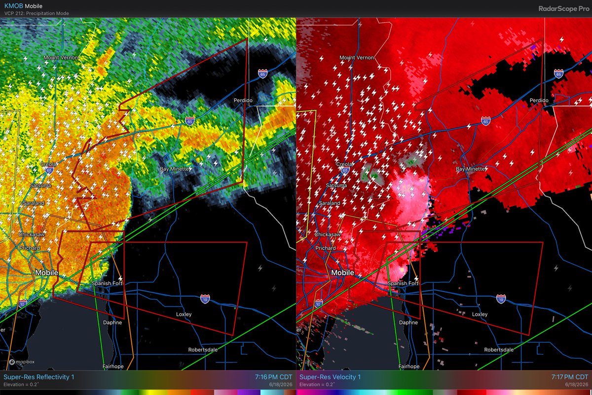 spann's tweet photo. New tornado warnings issued for separate circulations across northern Baldwin County. Live coverage continues on the Alabama Weather Network https://t.co/jwdz83ZKzV