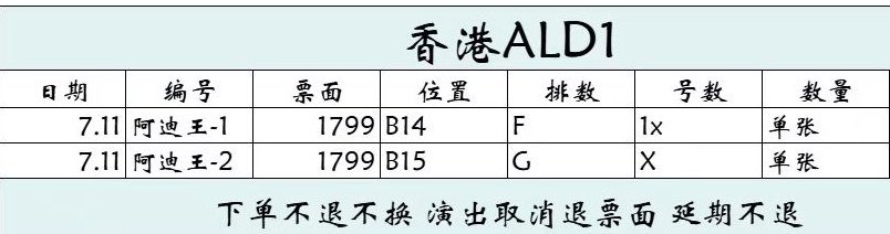 dxw_dsa's tweet photo. ald1 alpha drive one  香港 チケット 代行

🎫在庫
7/11

配送チケット
カトクまでお問い合わせください🙇🏻‍♀️ https://t.co/dNBoeMVTKF