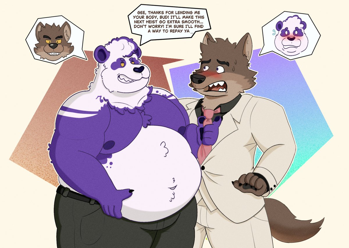 MrBlearzito's tweet photo. [swap body] 
It seems Mr. Wolf likes being a little chubby 🫦
Thank you for the commission! ✨

I'm going to post some drawings on TG if you're interested in joining hehe
(comment link) https://t.co/wZOVNm7dud