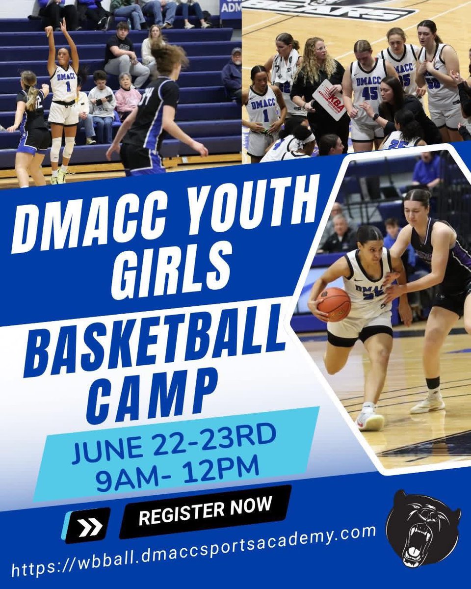 DmaccWBB's tweet photo. Last chance to register for camp!! Join the DMACC WBB team next week for two fun packed days! Register here: https://t.co/wGOvPNXvJH https://t.co/5fErHIO0yw