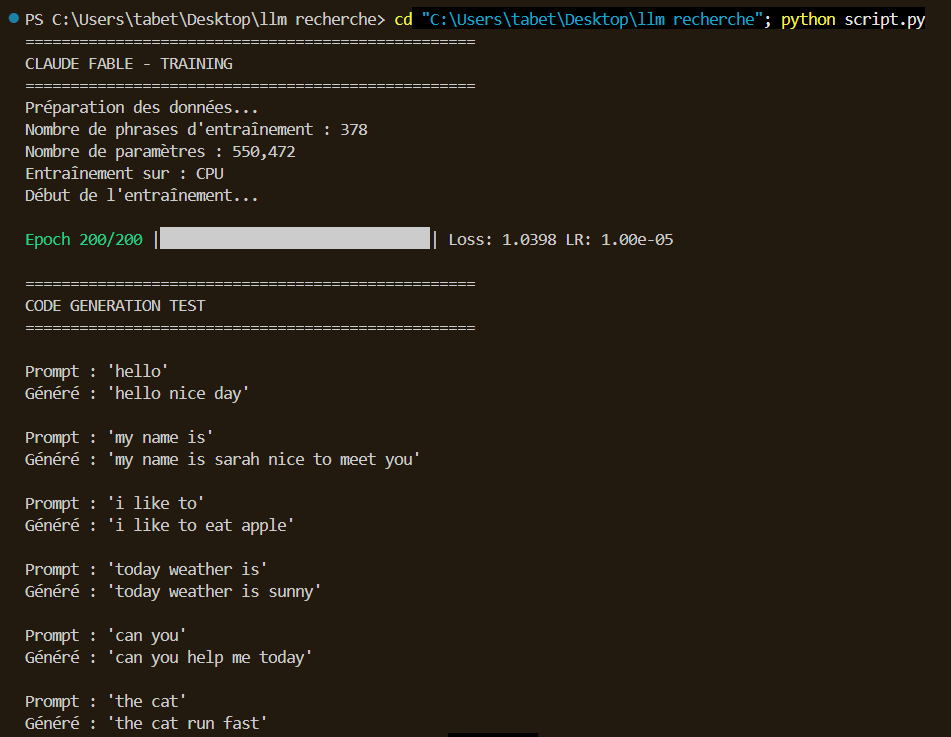 TabetKevin's tweet photo. A succes better than with 500k parameters i have full sentences with semantic comprehension

Amazing https://t.co/u5KGtqEVBP